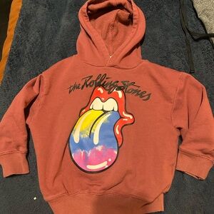 The Rolling Stones Kids Hoodie - Red with Multicolor Logo